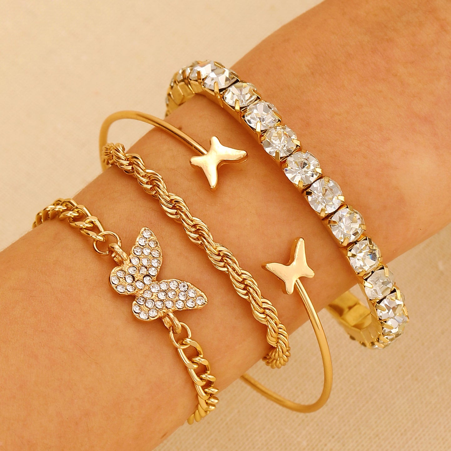 alloy bracelets set