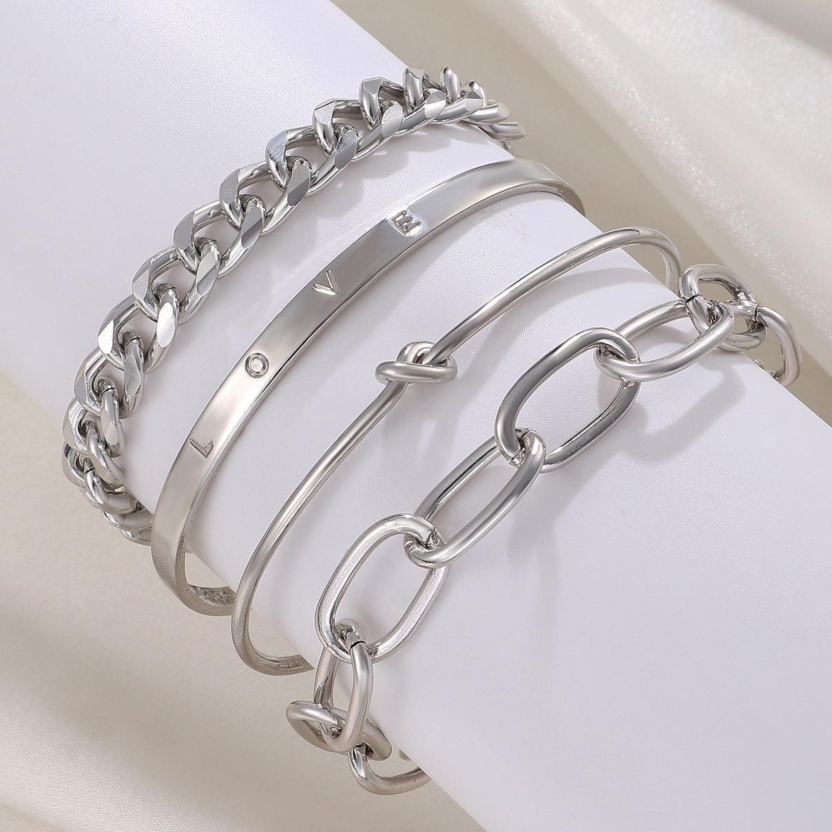 alloy bracelets set