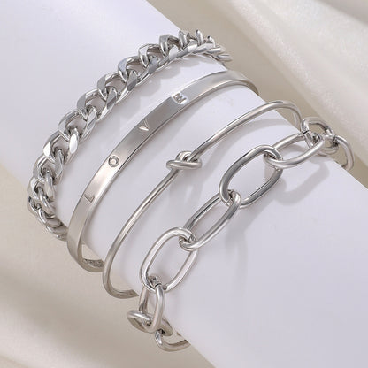 alloy bracelets set