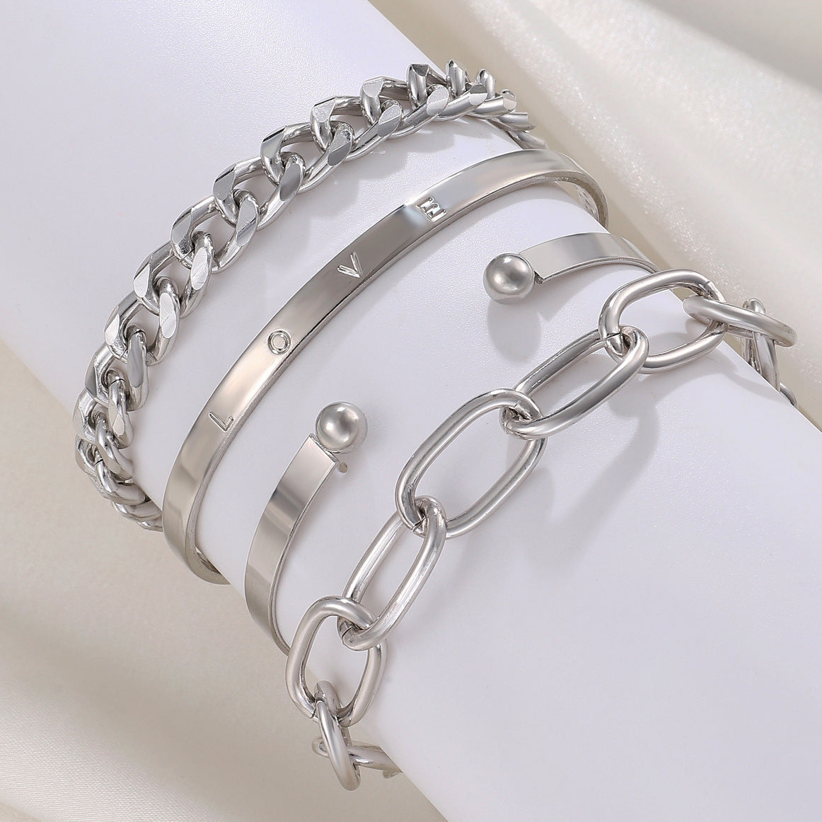 alloy bracelets set