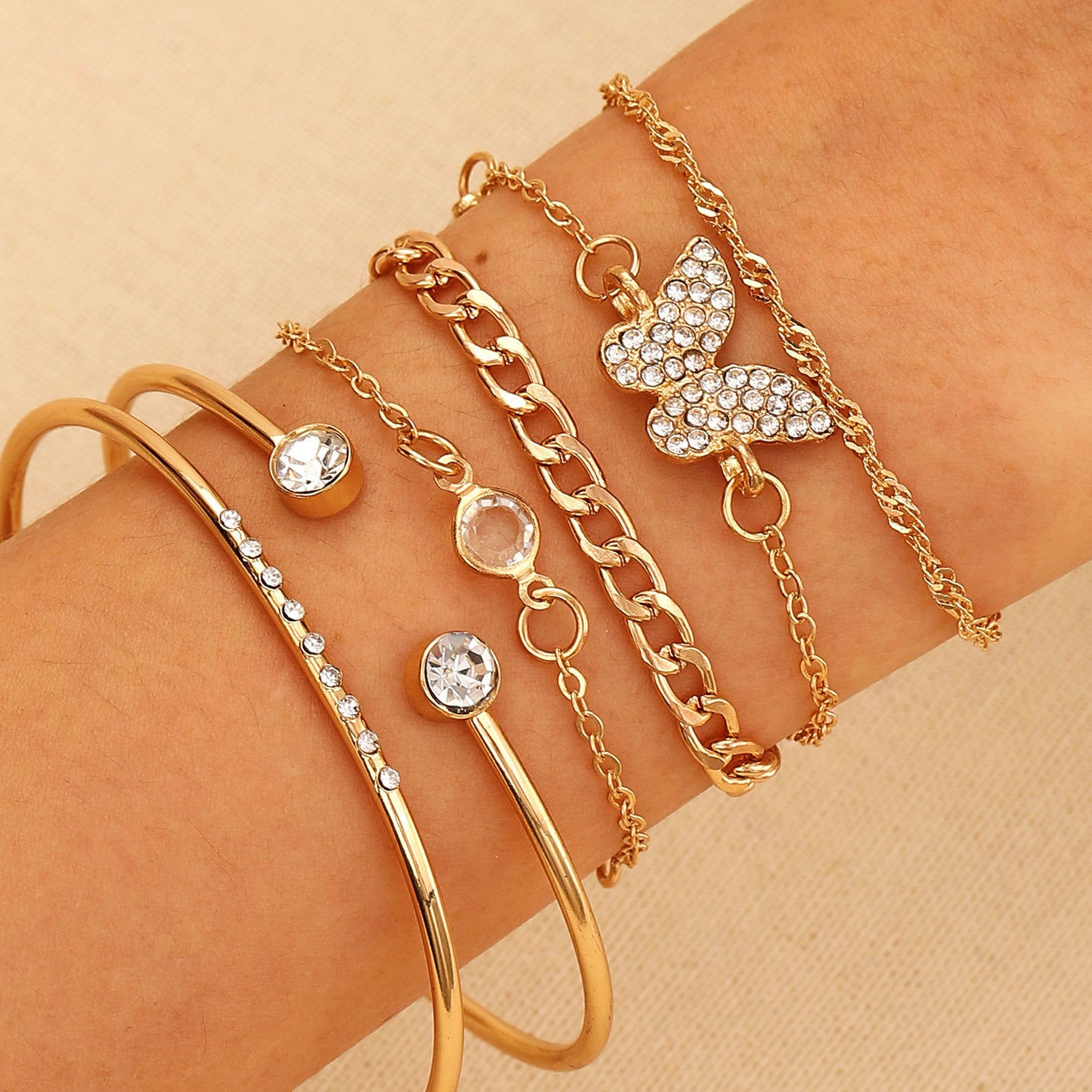 alloy bracelets set