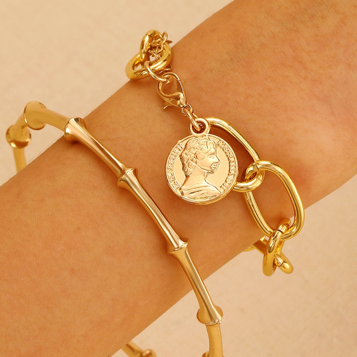 alloy bracelets set