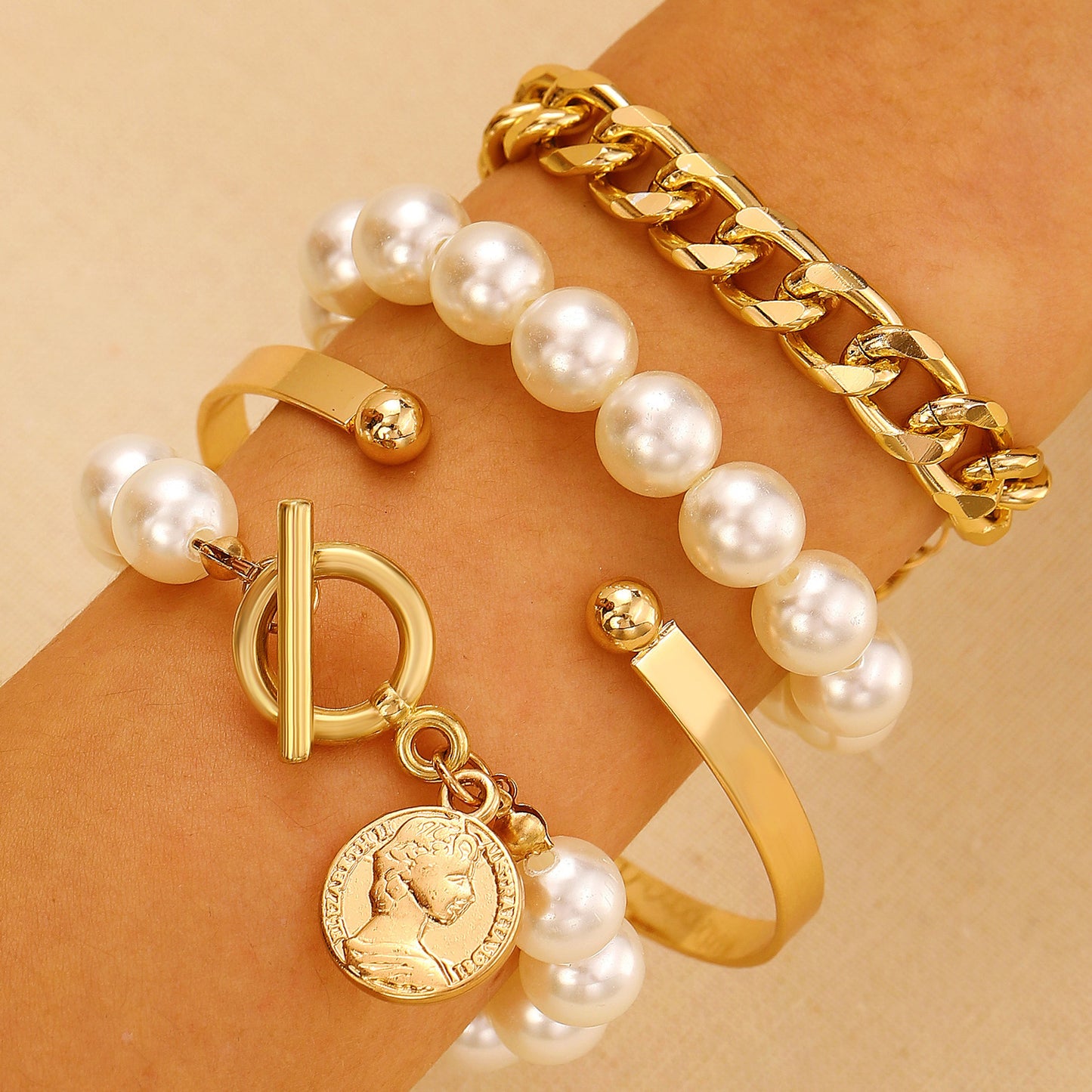 alloy bracelets set