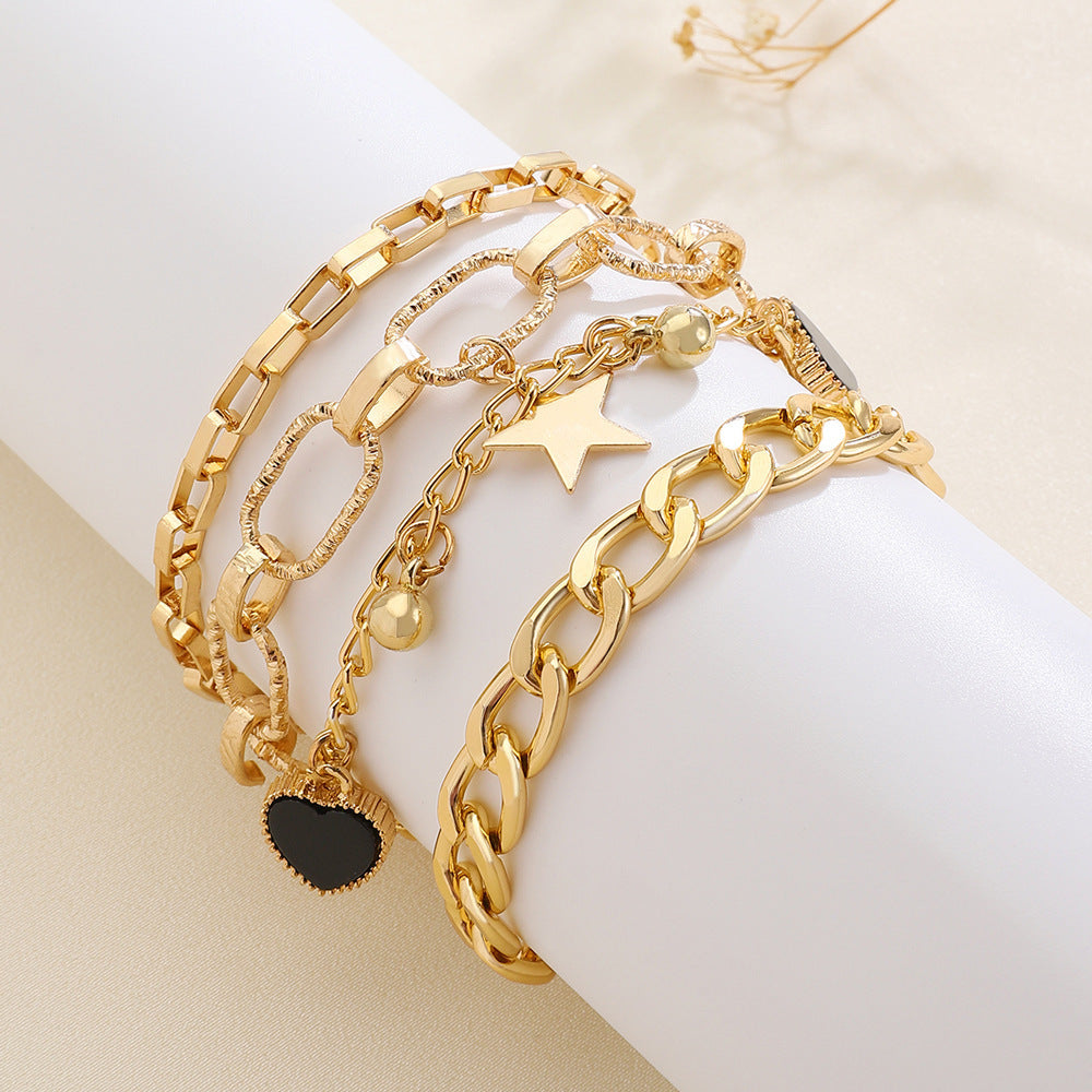 alloy bracelets set