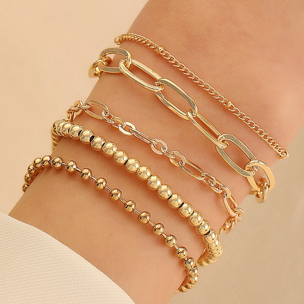alloy bracelets set