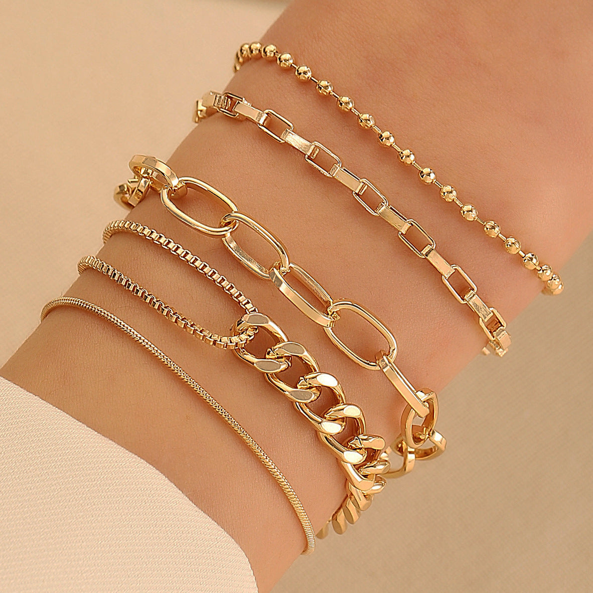 alloy bracelets set