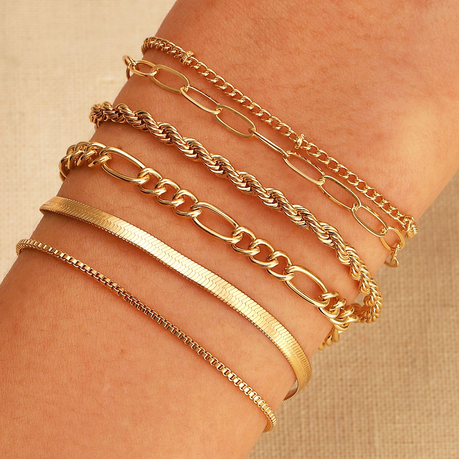 alloy bracelets set