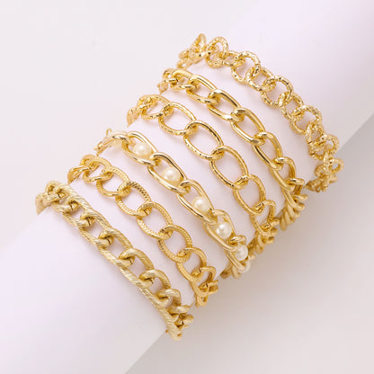 alloy bracelets set