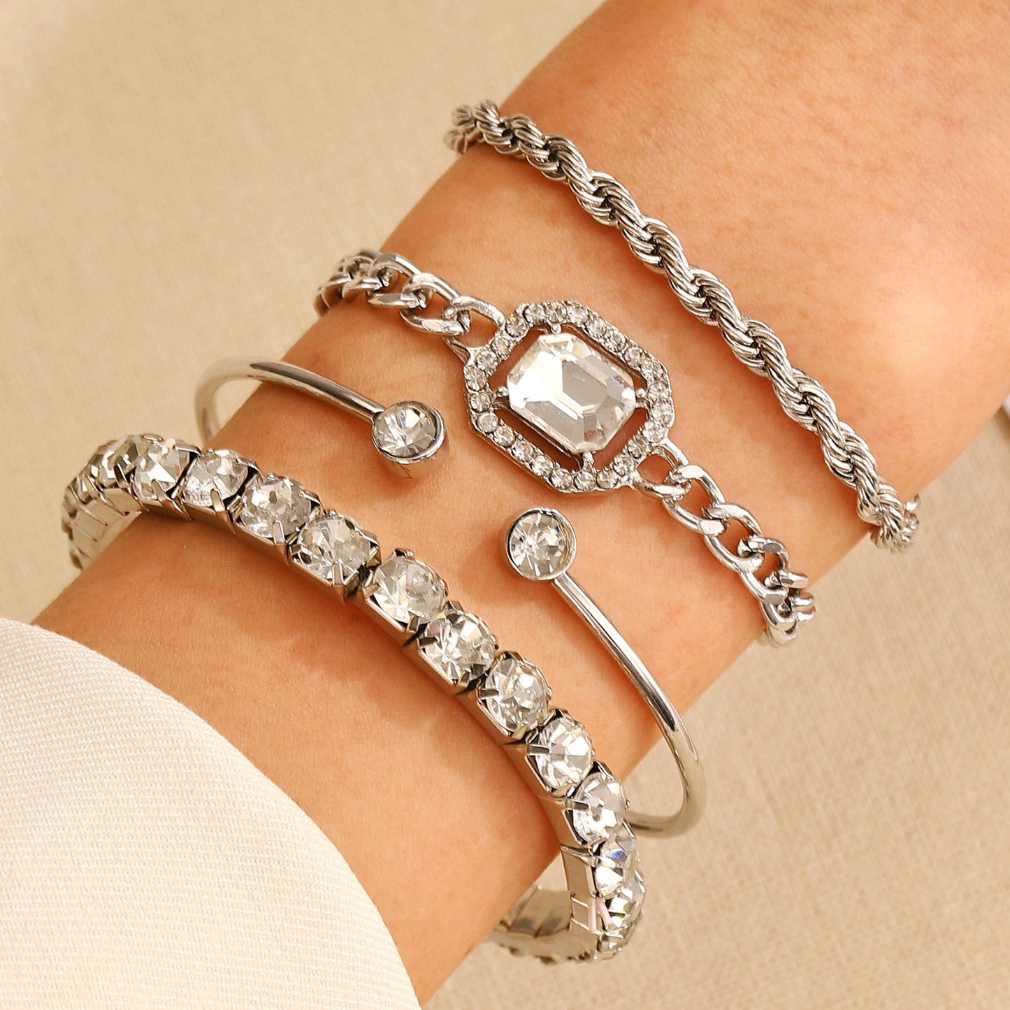 alloy bracelets set