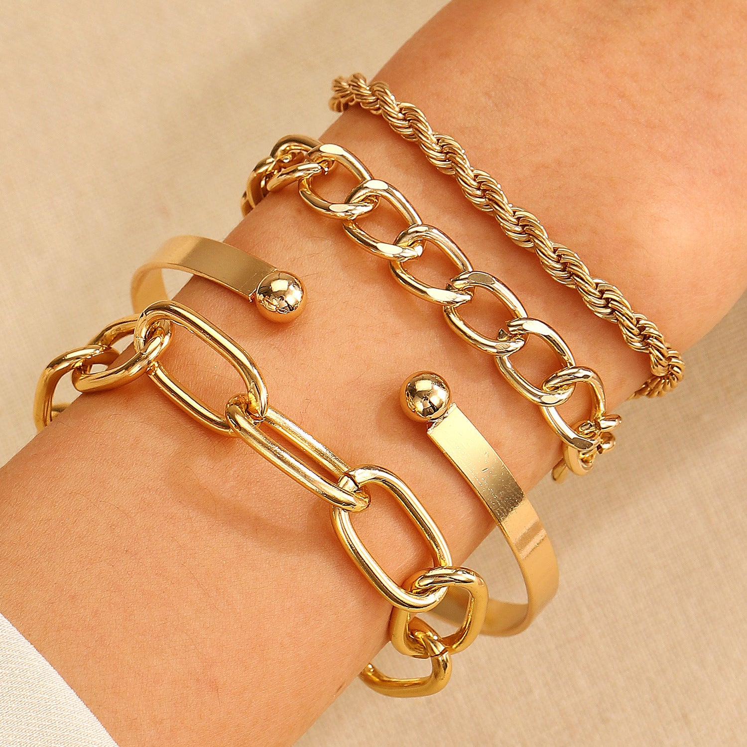 alloy bracelets set