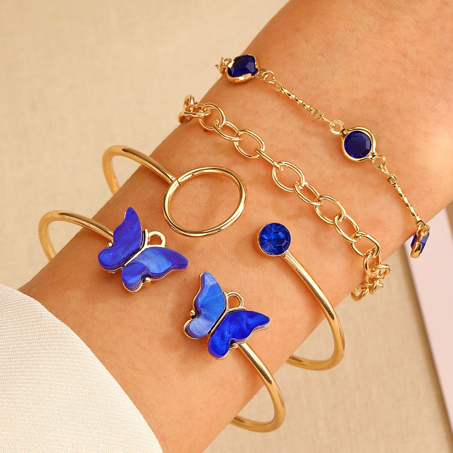 alloy bracelets set