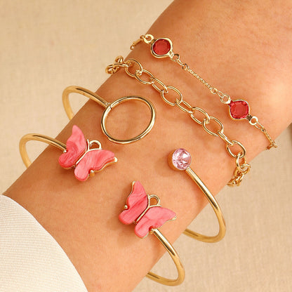 alloy bracelets set
