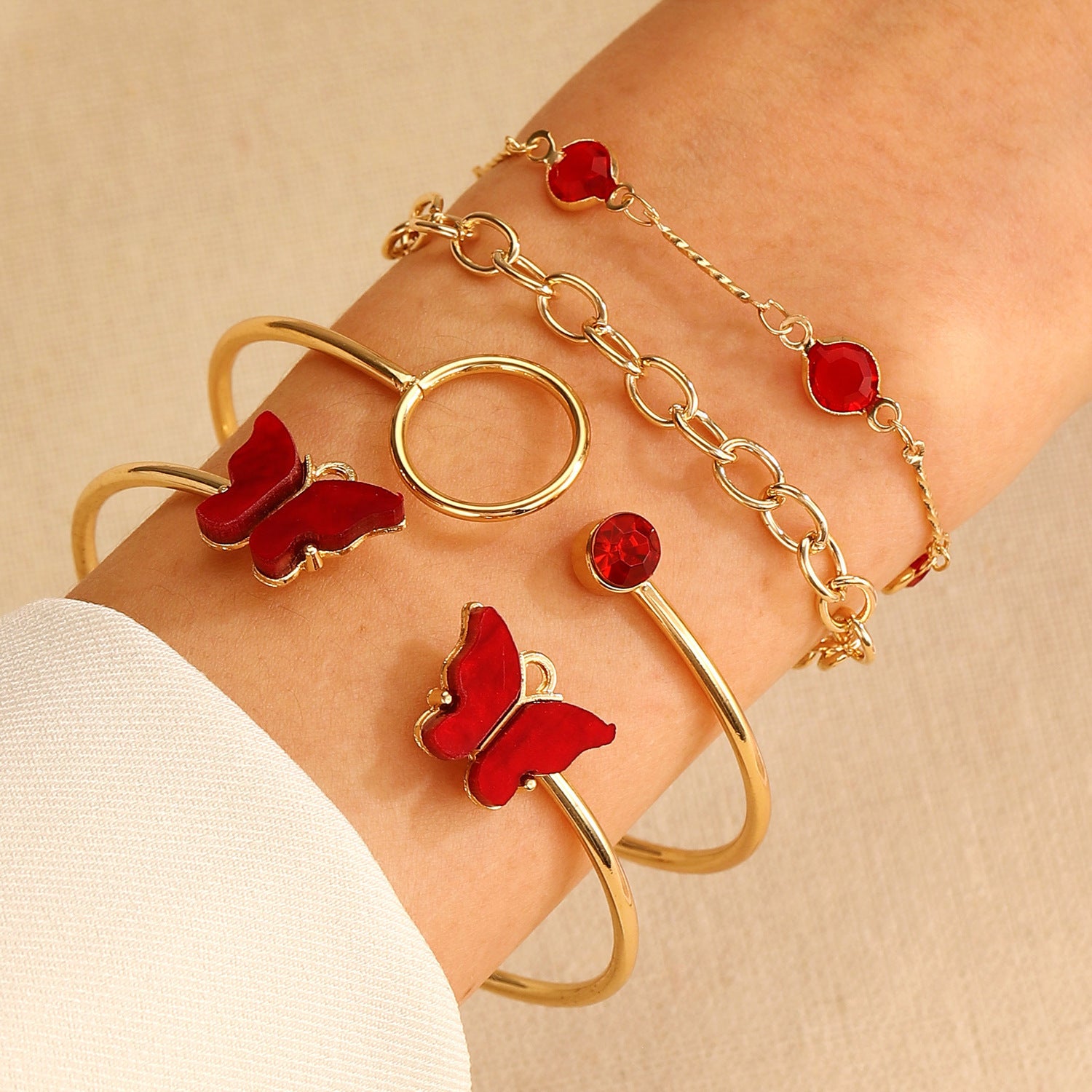 alloy bracelets set