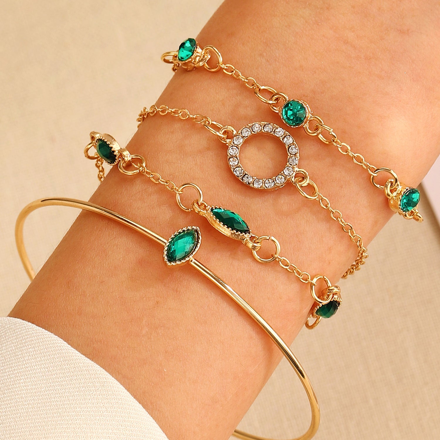 alloy bracelets set