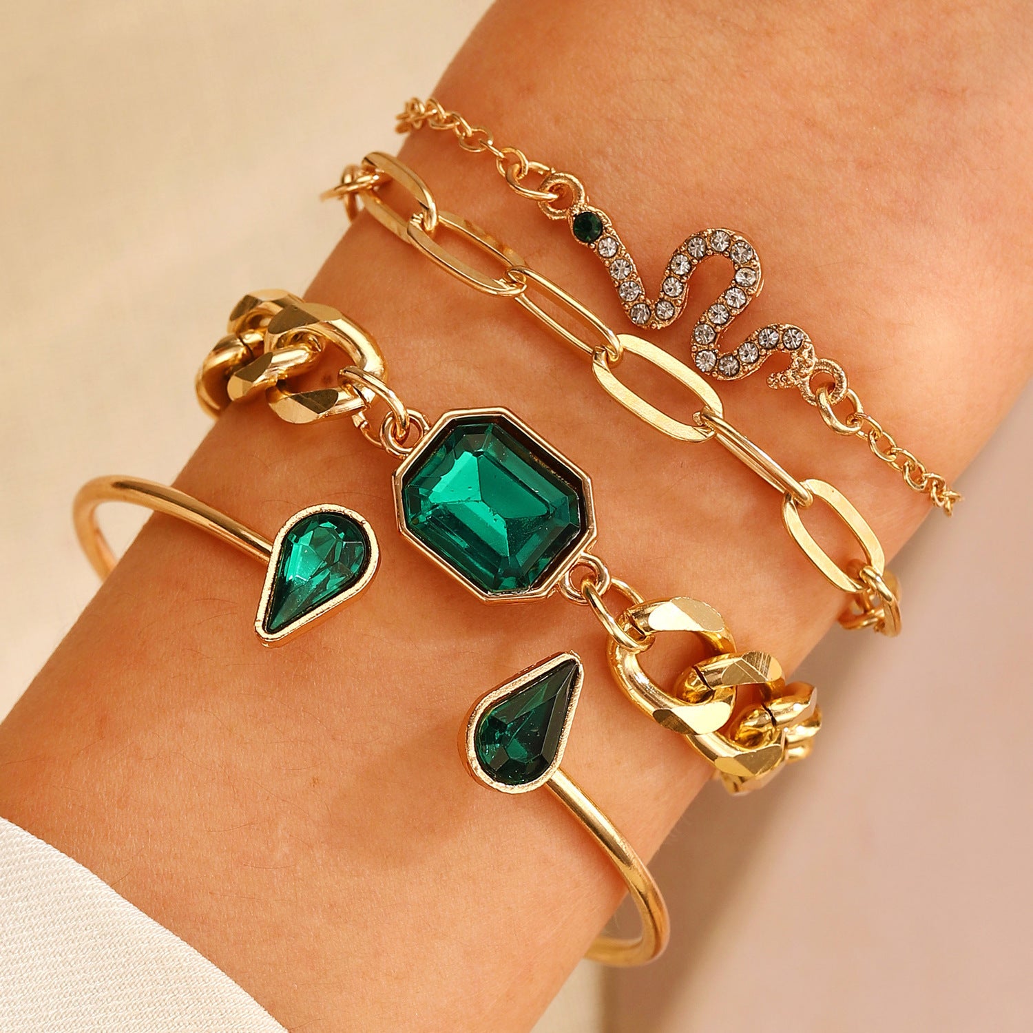 alloy bracelets set