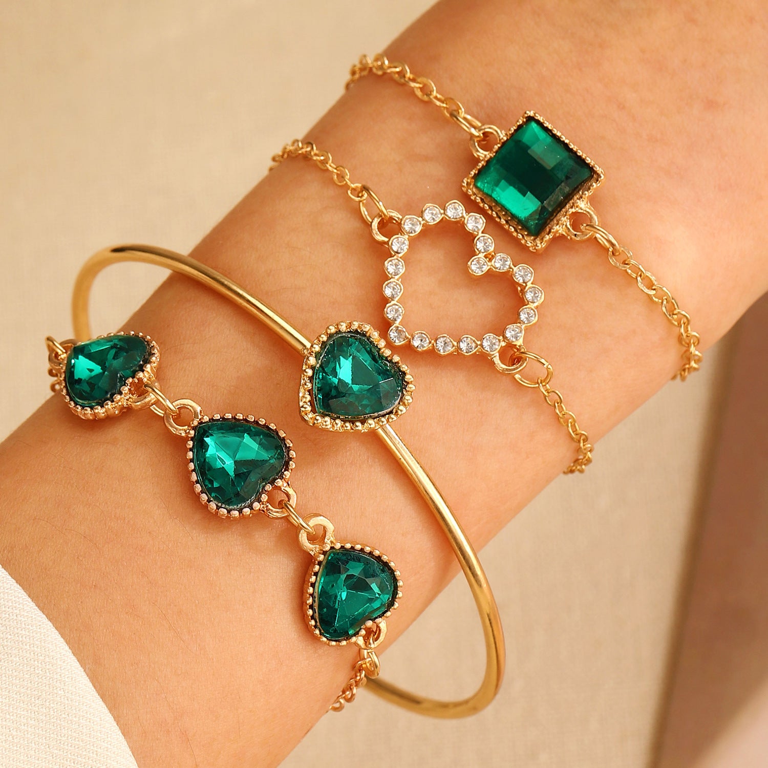 alloy bracelets set