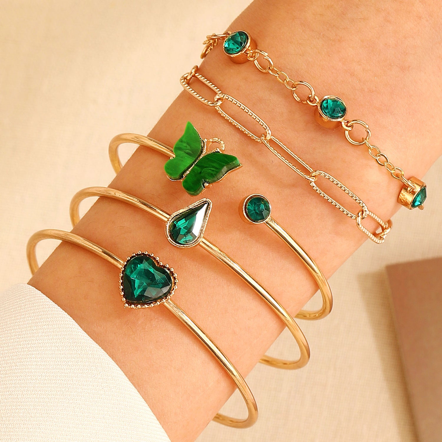 alloy bracelets set