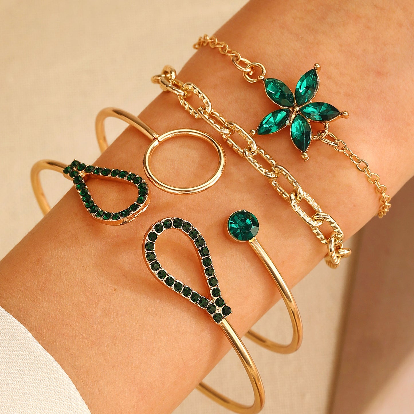alloy bracelets set