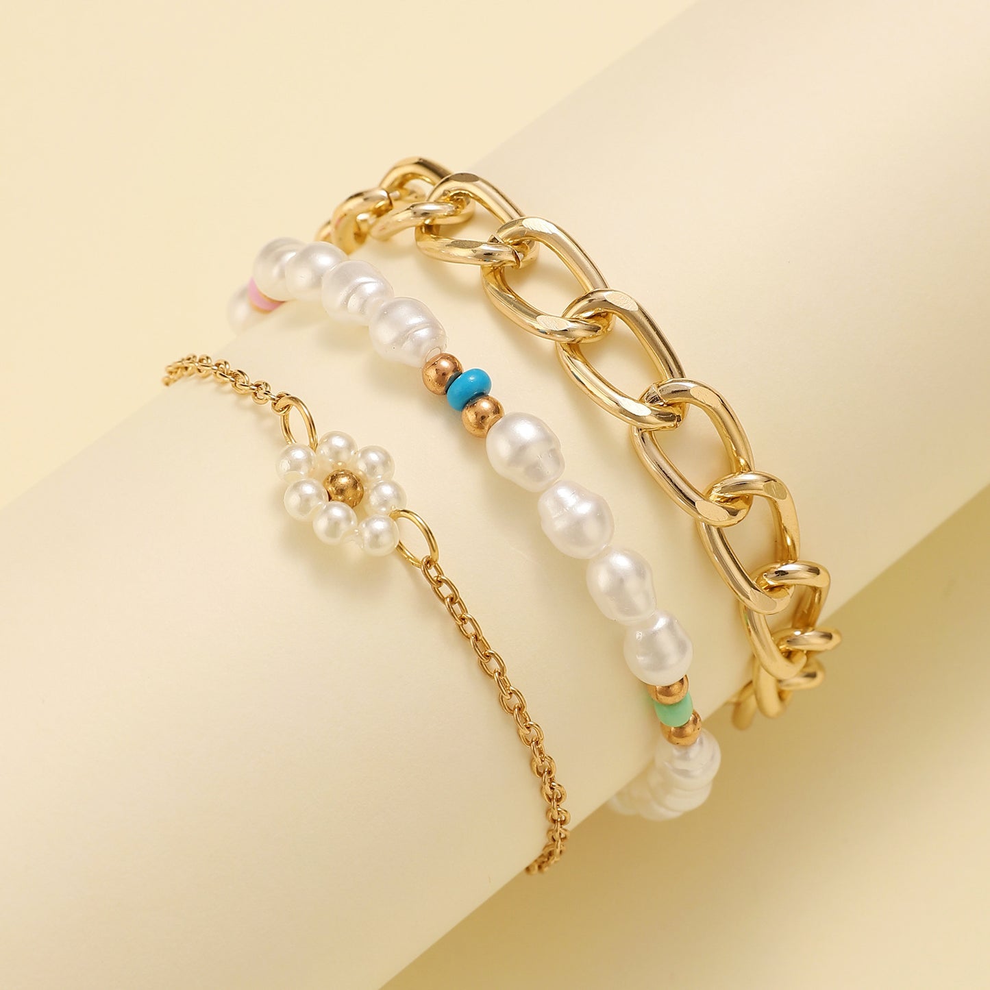 alloy bracelets set