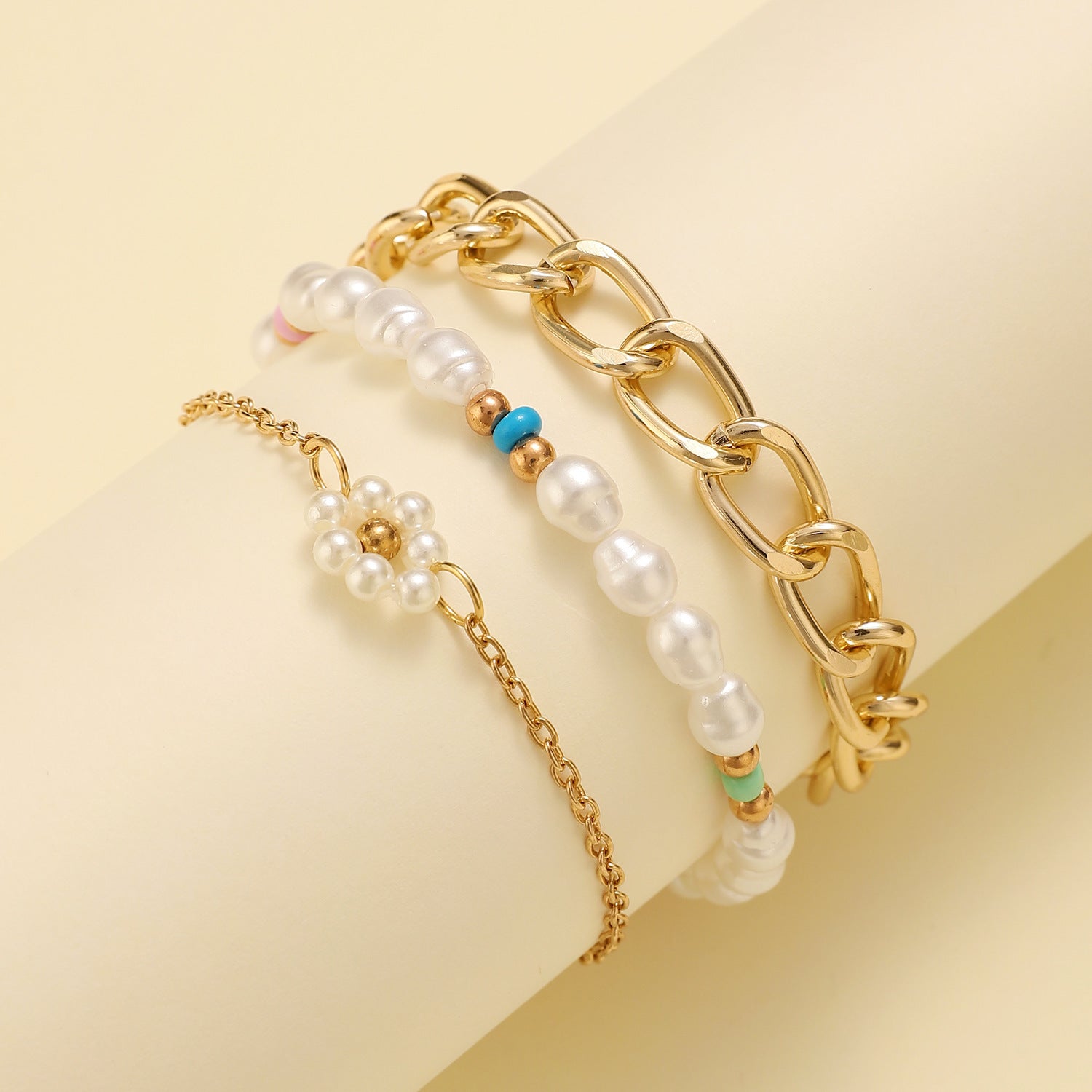 alloy bracelets set