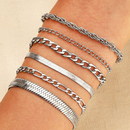 alloy bracelets set