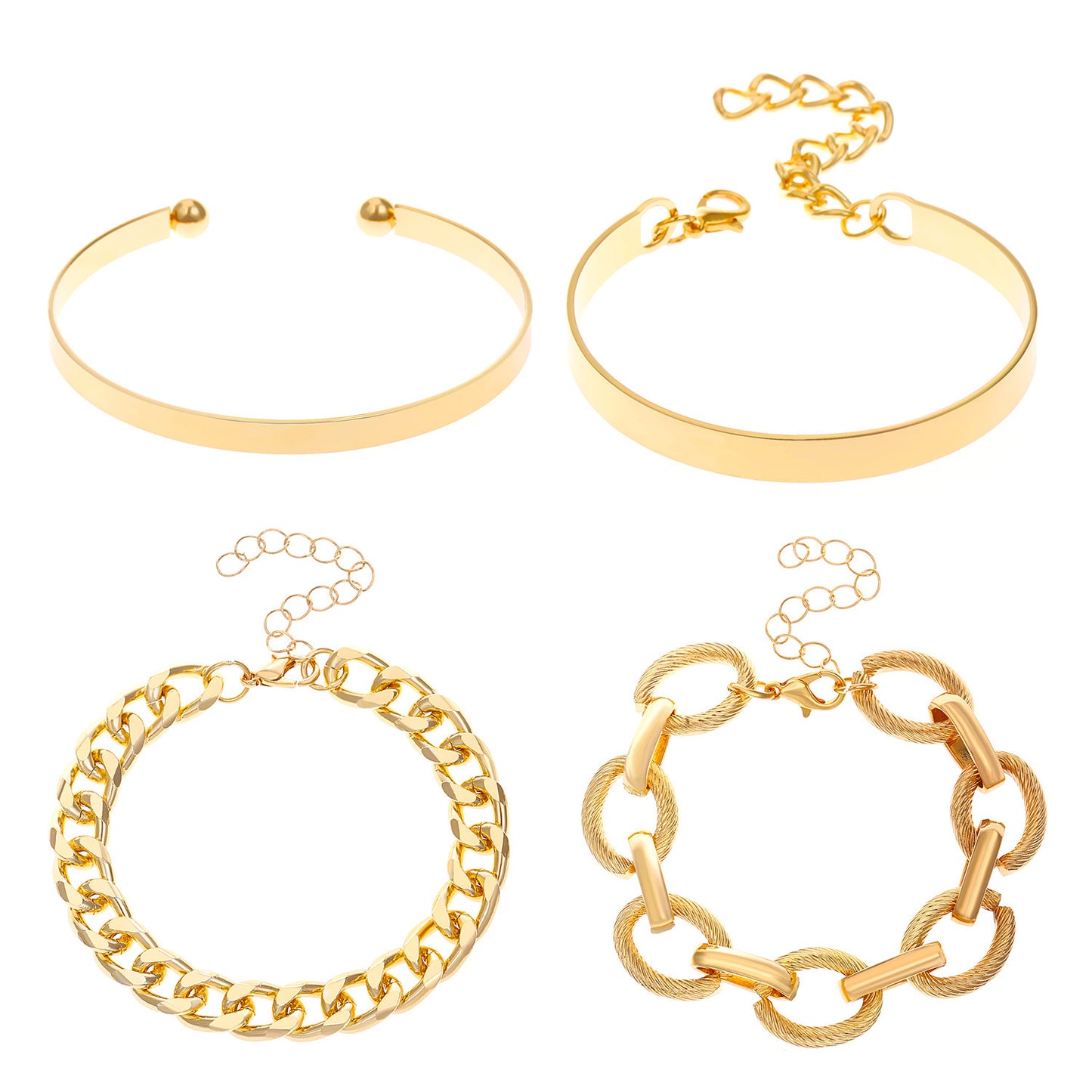alloy bracelets set