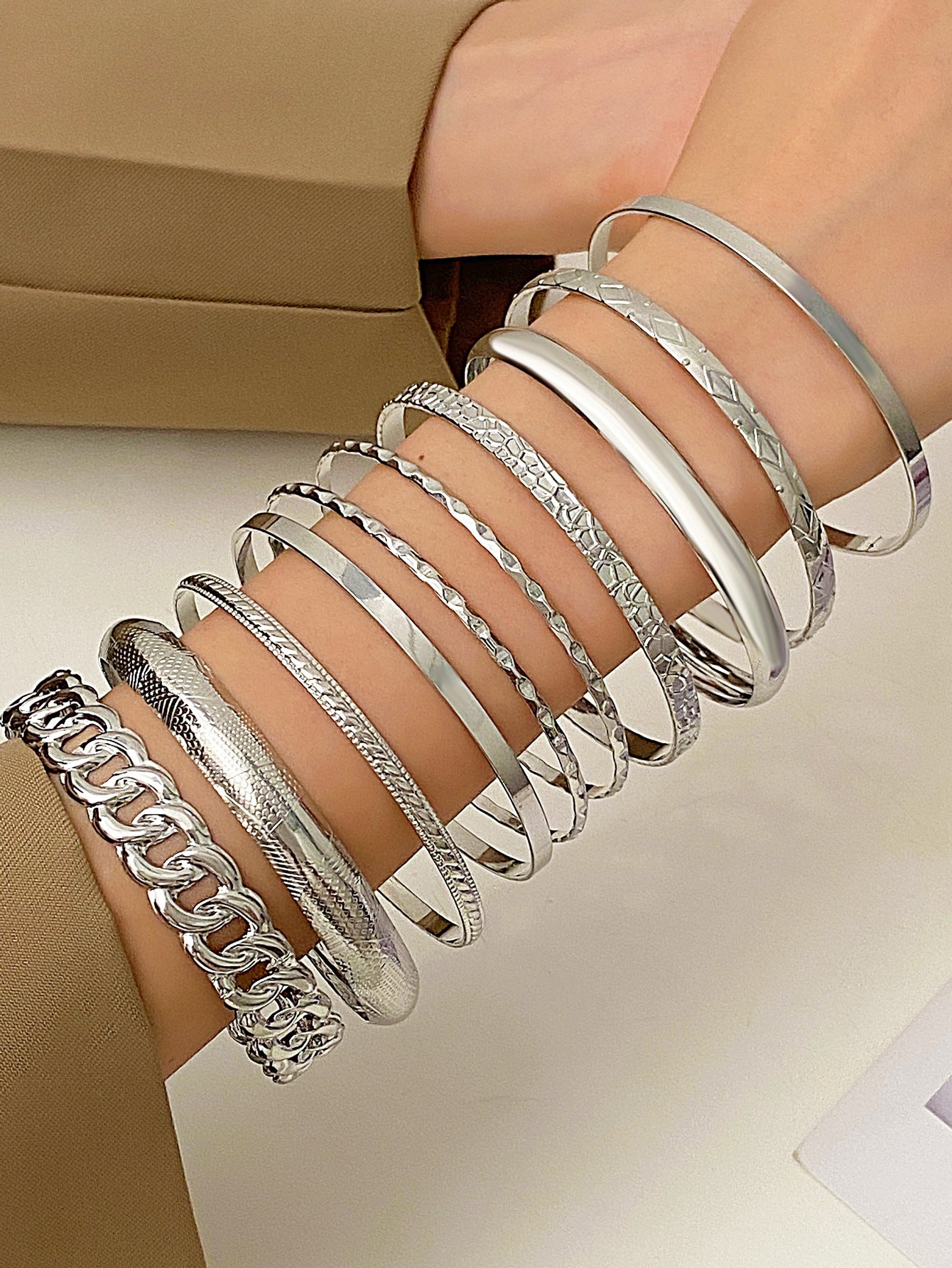 alloy bracelets set