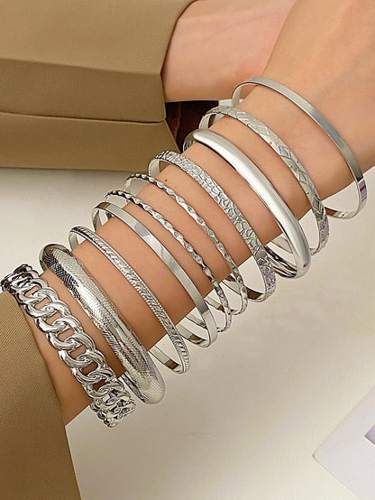 alloy bracelets set