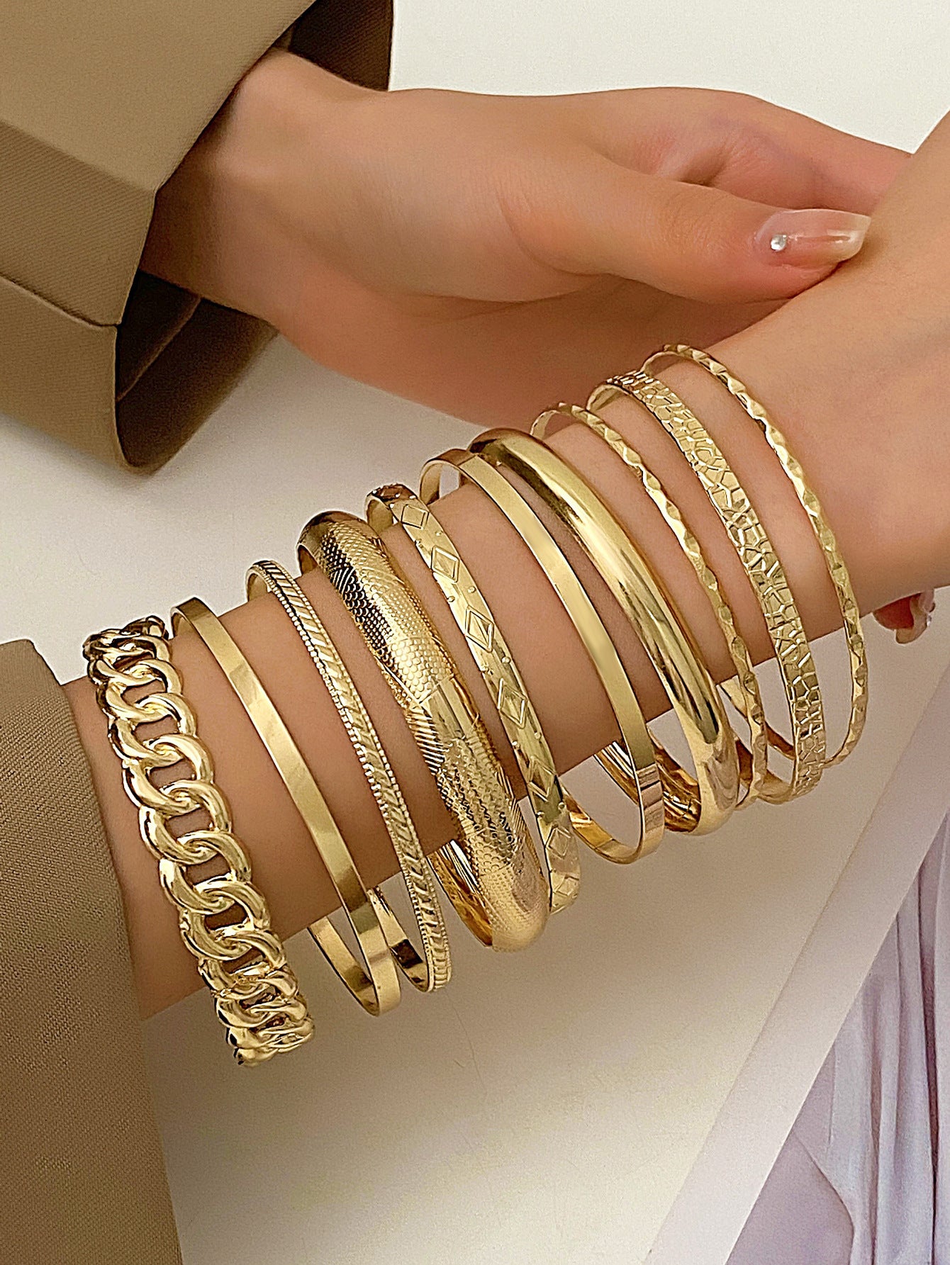 alloy bracelets set