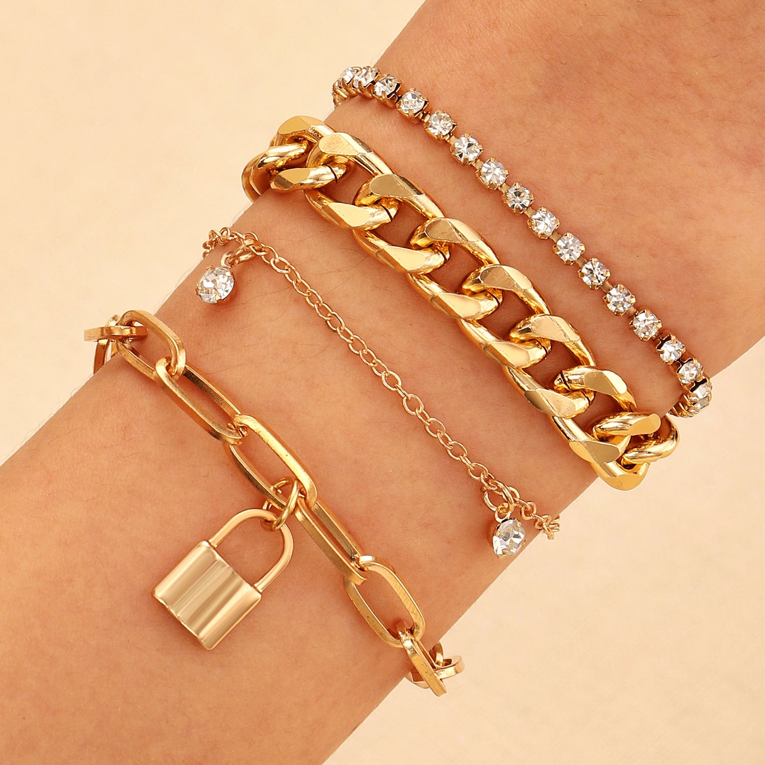 alloy bracelets set