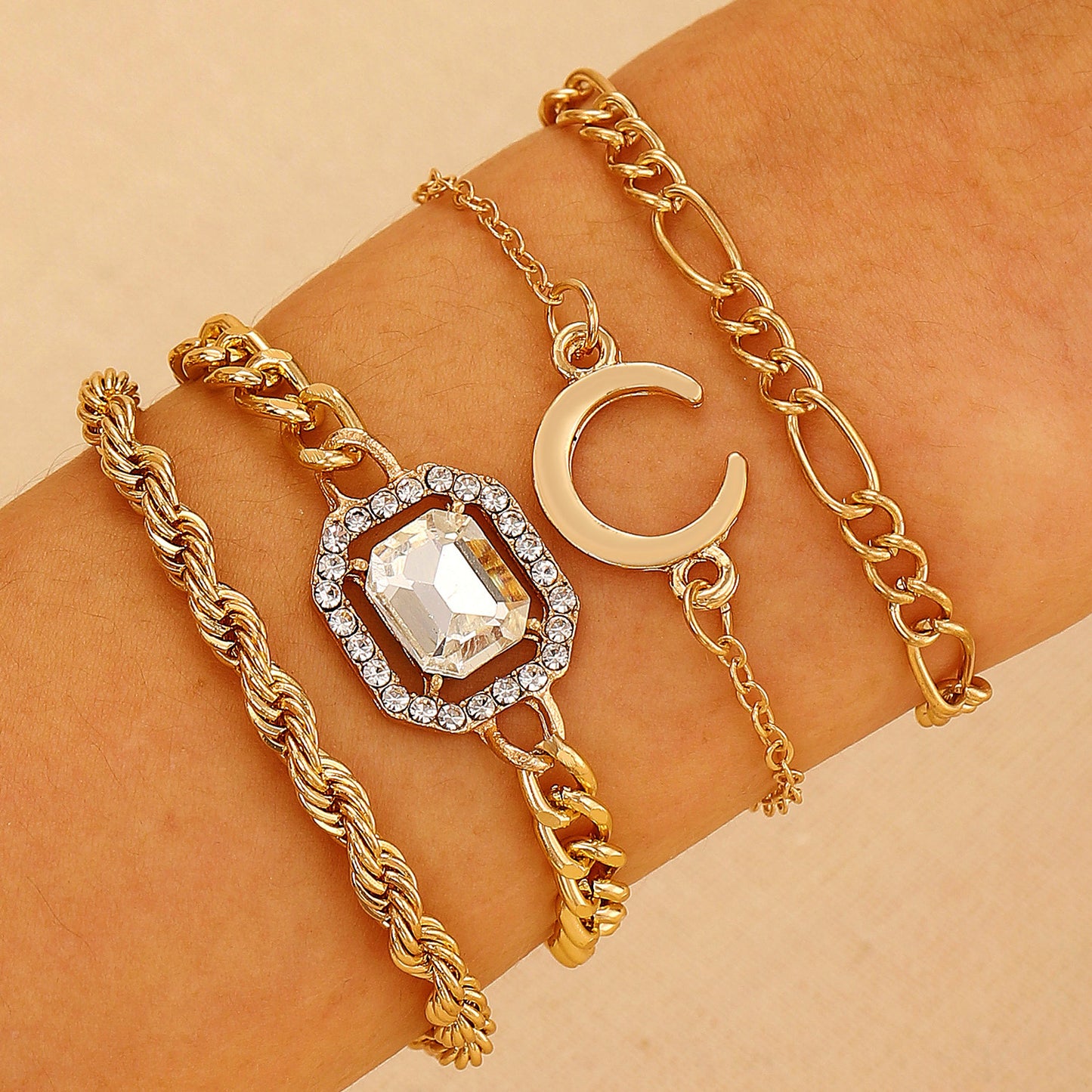alloy bracelets set