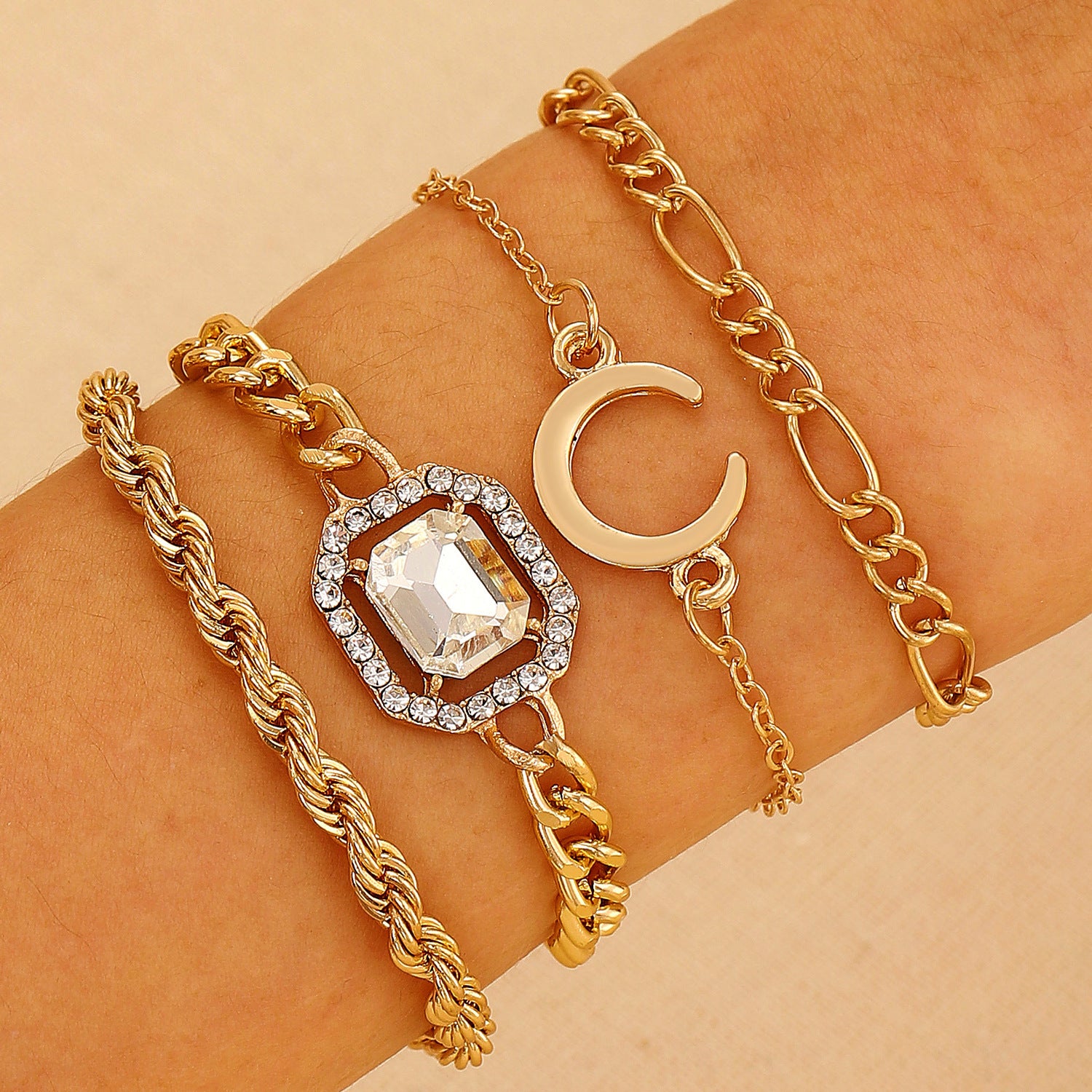 alloy bracelets set