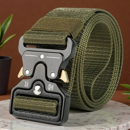 Alloy buckle tactical belt