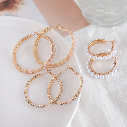 Alloy Earrings Round