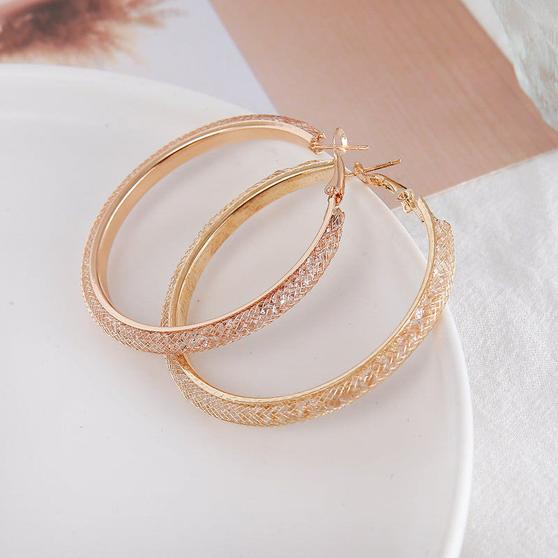 Alloy Earrings Round