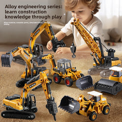 Small excavator yellow