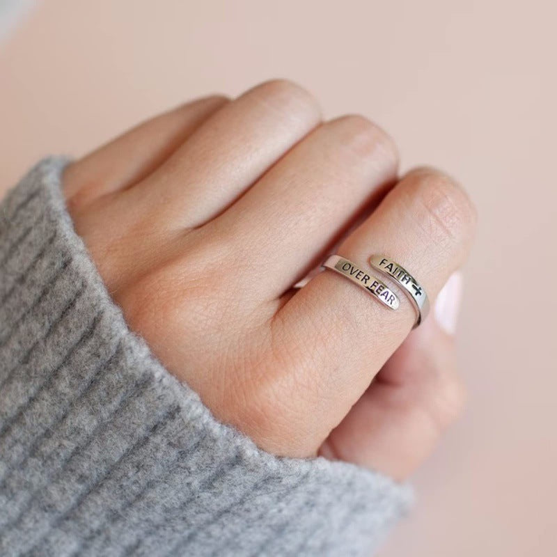 Alloy geometric cross ring