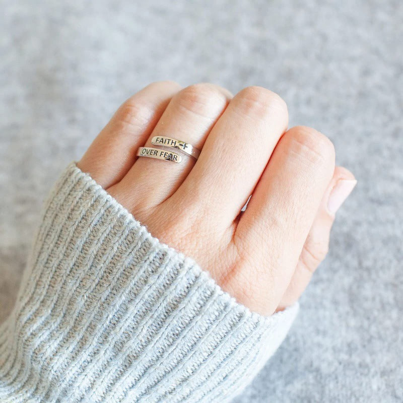 Alloy geometric cross ring