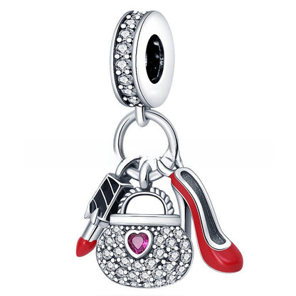 Alloy large-hole bead string beads