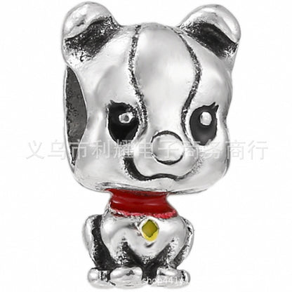 Alloy large-hole bead string beads