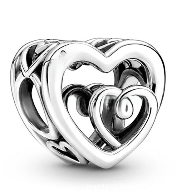 Alloy large-hole bead string beads