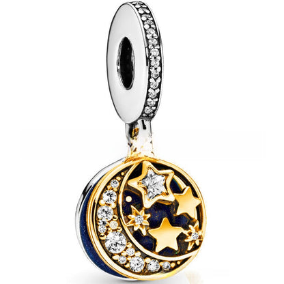 Alloy large-hole bead string beads