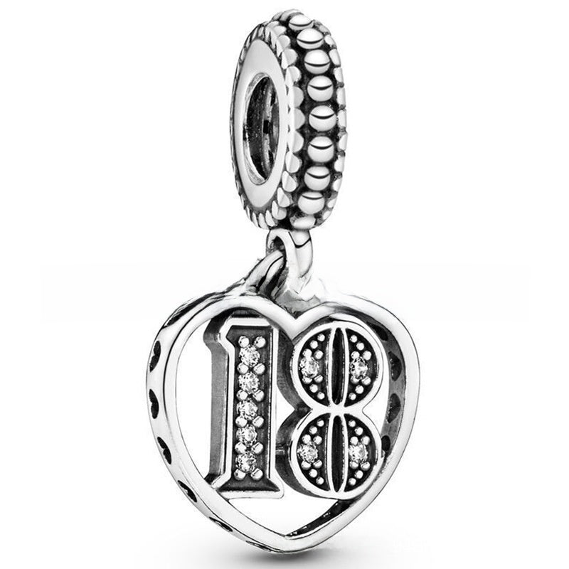 Alloy large-hole bead string beads