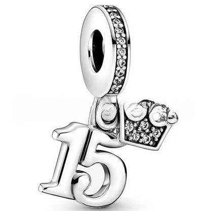 Alloy large-hole bead string beads