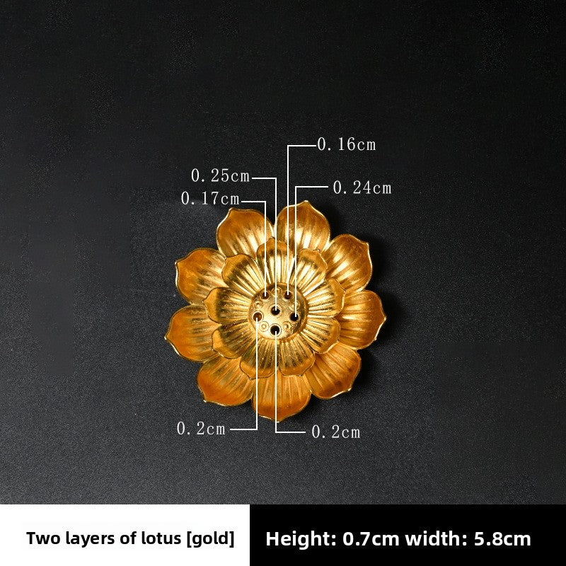 Alloy Lotus Incense Holder Zen Incense Burner Tray