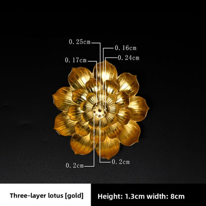 Alloy Lotus Incense Holder Zen Incense Burner Tray