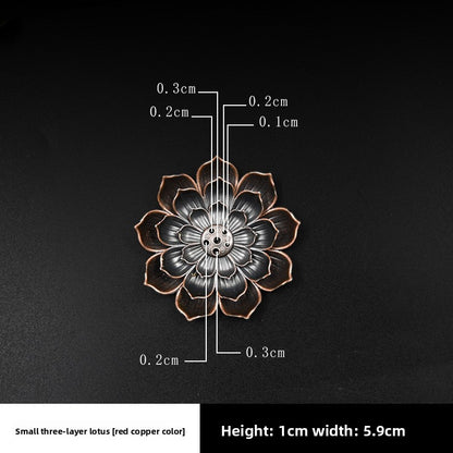 Alloy Lotus Incense Holder Zen Incense Burner Tray