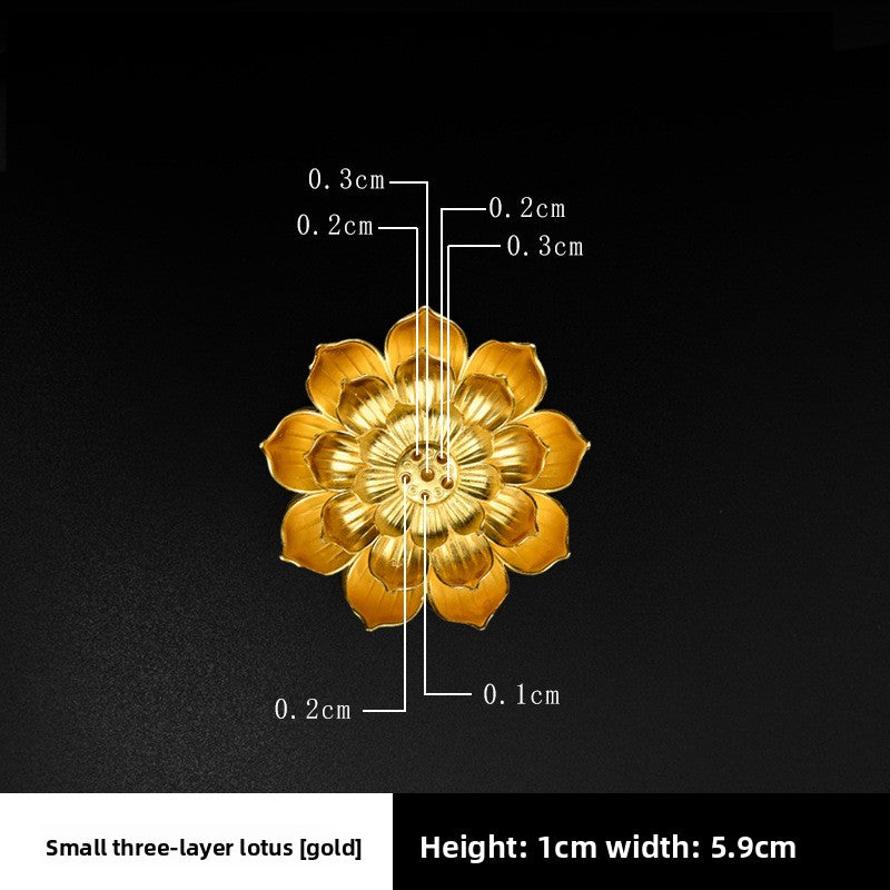 Alloy Lotus Incense Holder Zen Incense Burner Tray