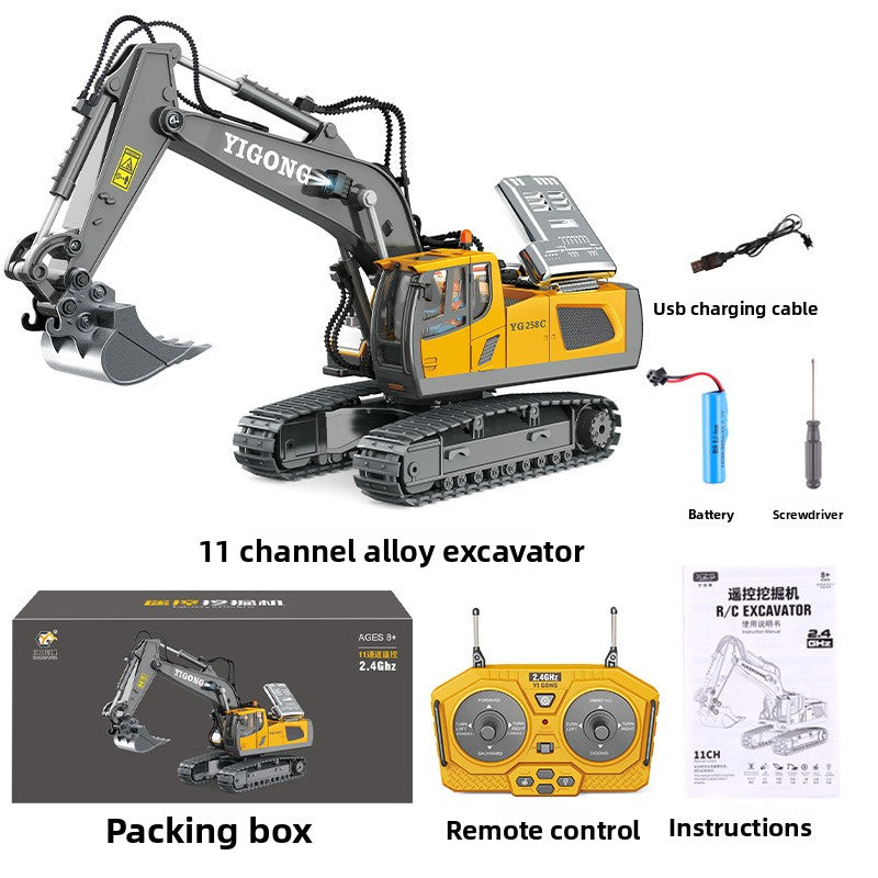 Alloy remote-controlled engineering vehicle