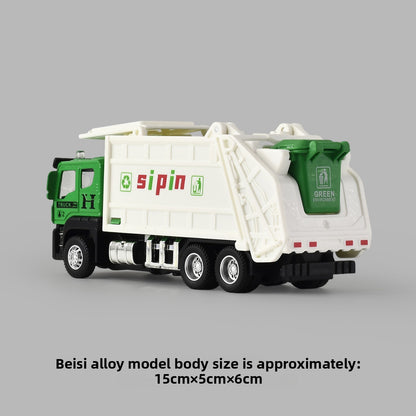 Alloy Sanitation Truck Toy with Inertia Motion